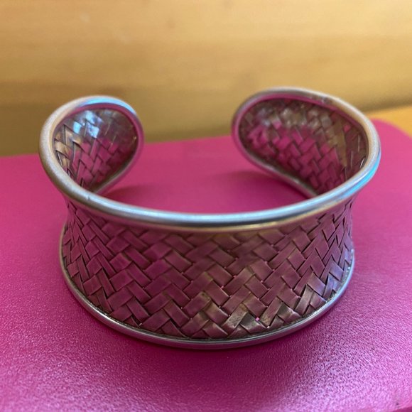 Vintage Silver Woven Cuff - Picture 1 of 2